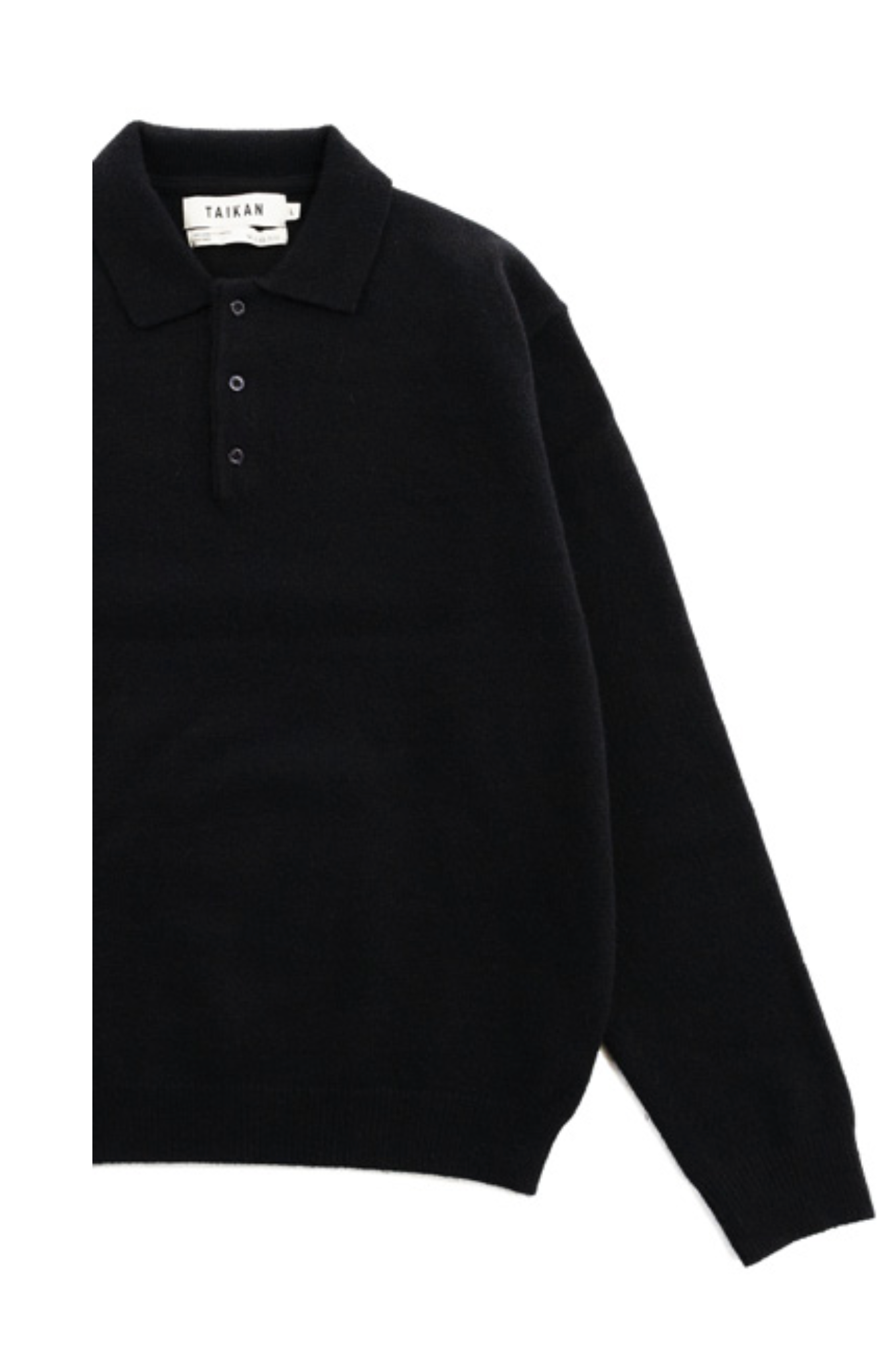 Taikan Marle L/S Polo Sweater - Black