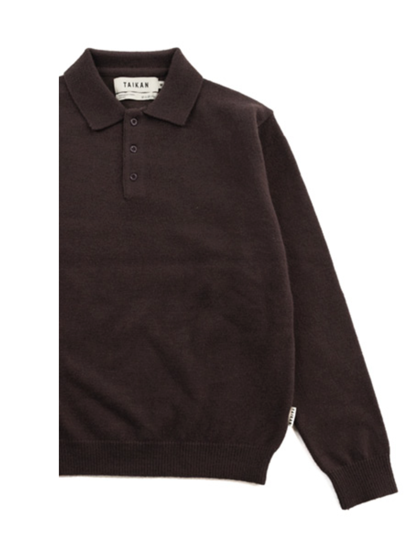 Taikan Marle L/S Polo Sweater - Brown