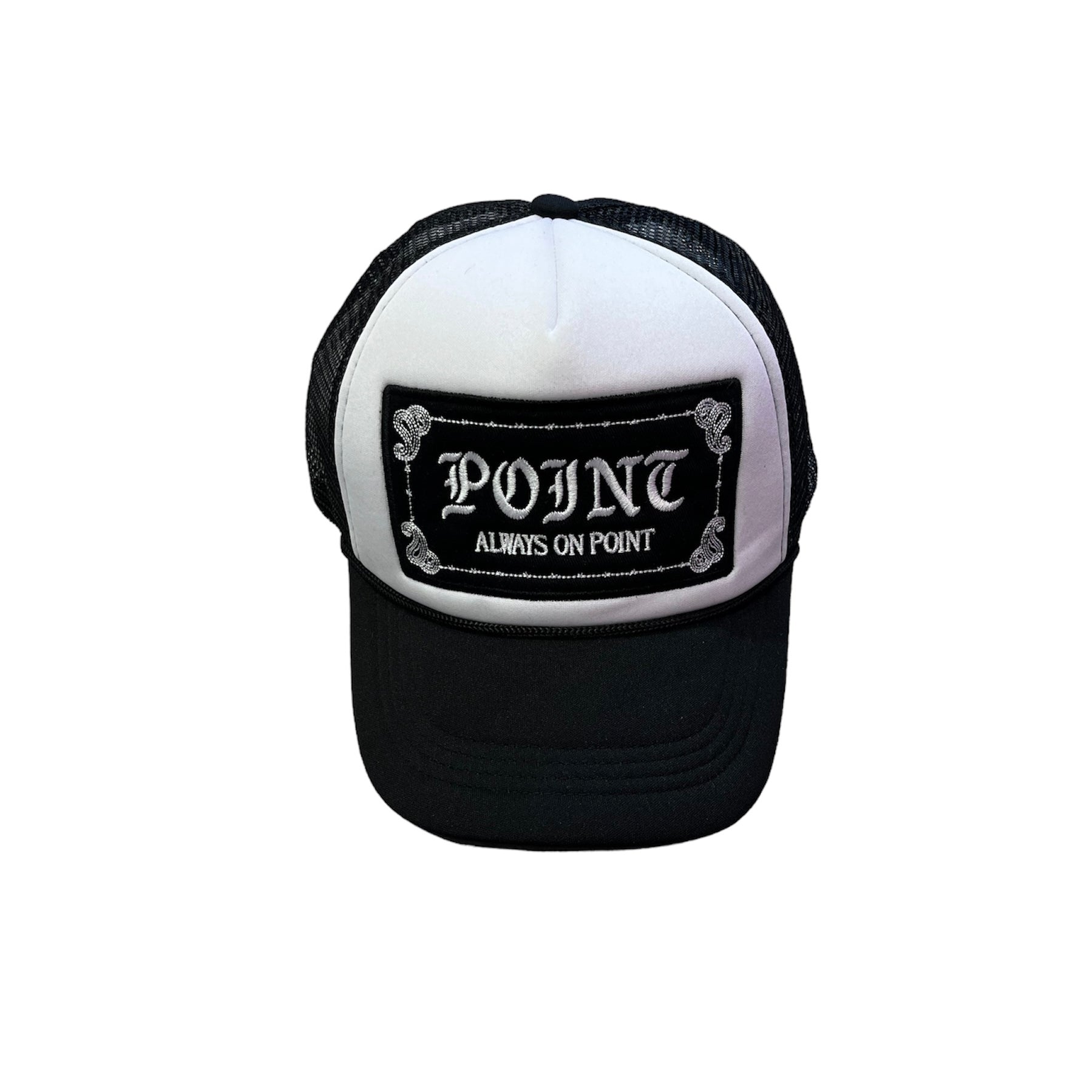 Point Bandana Trucker Hat Black/White