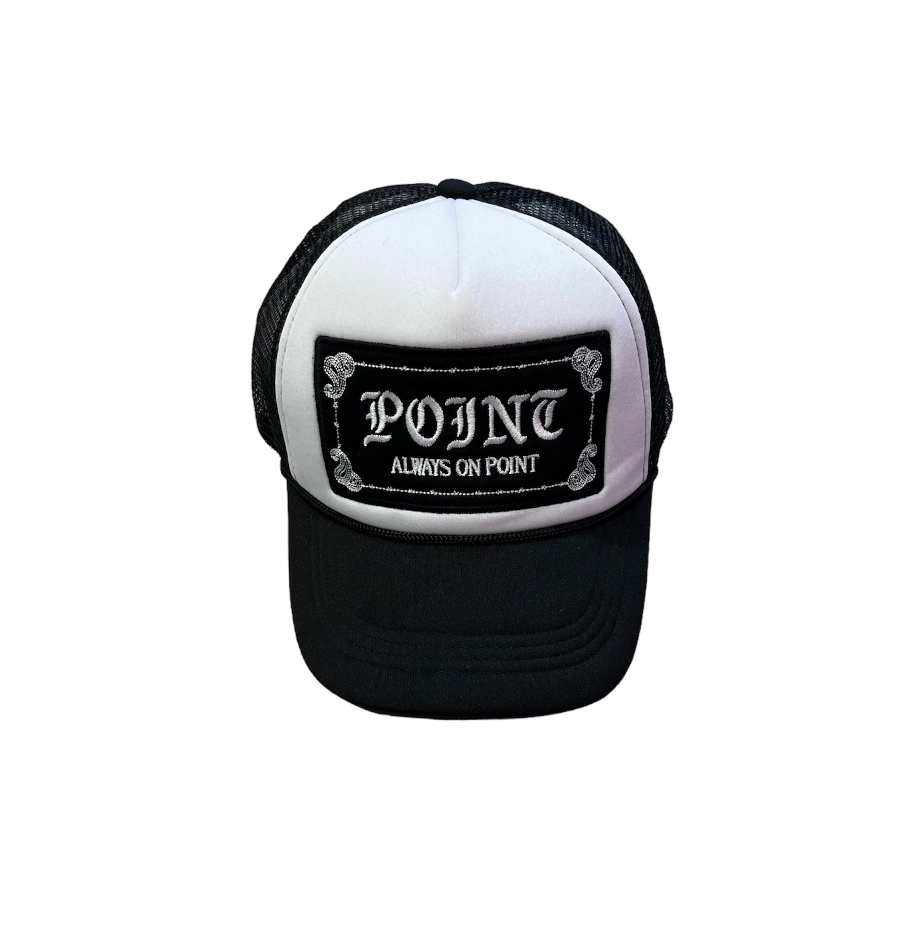 Point Bandana Trucker Hat Black/White