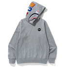 Bape shark Emblem hoodie grey - Hypepoint.ca