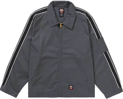 Supreme Dickies Stripe Eisenhower Charcoal Jacket
