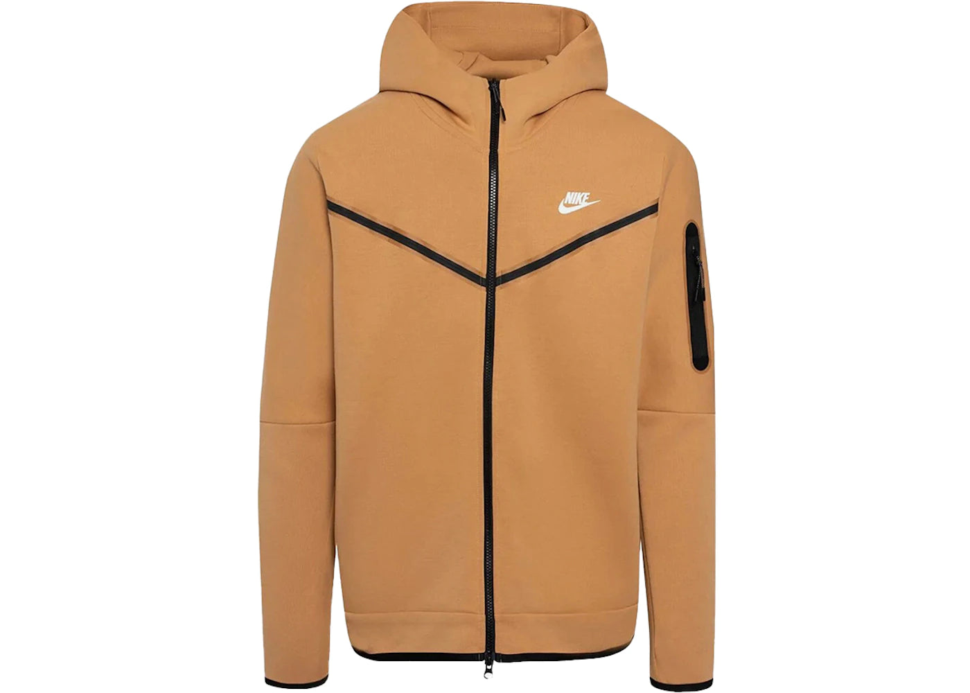 Nike Men's Sportswear Elemental Gold/Sail Tech Fleece Full-Zip Hoodie  (CU4489 722)