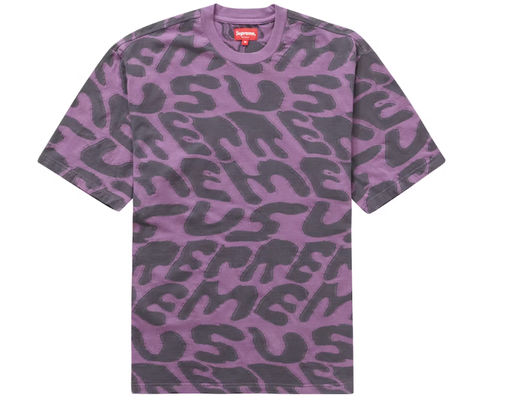 Supreme Script Intarsia SS Top Purple