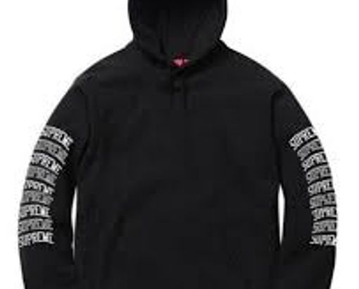 Supreme Sleeve Arc Hooded Sweatshirt Black
