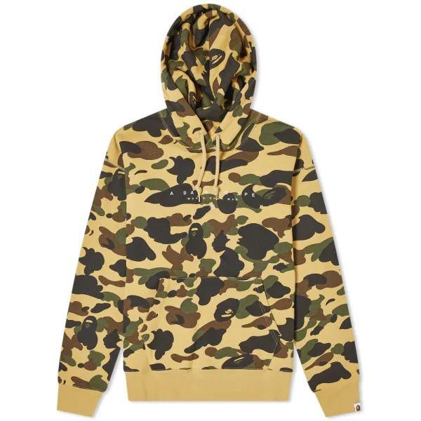 Bape 1ST CAMO Yellow PULLOVER Hoodie - Hypepoint.ca