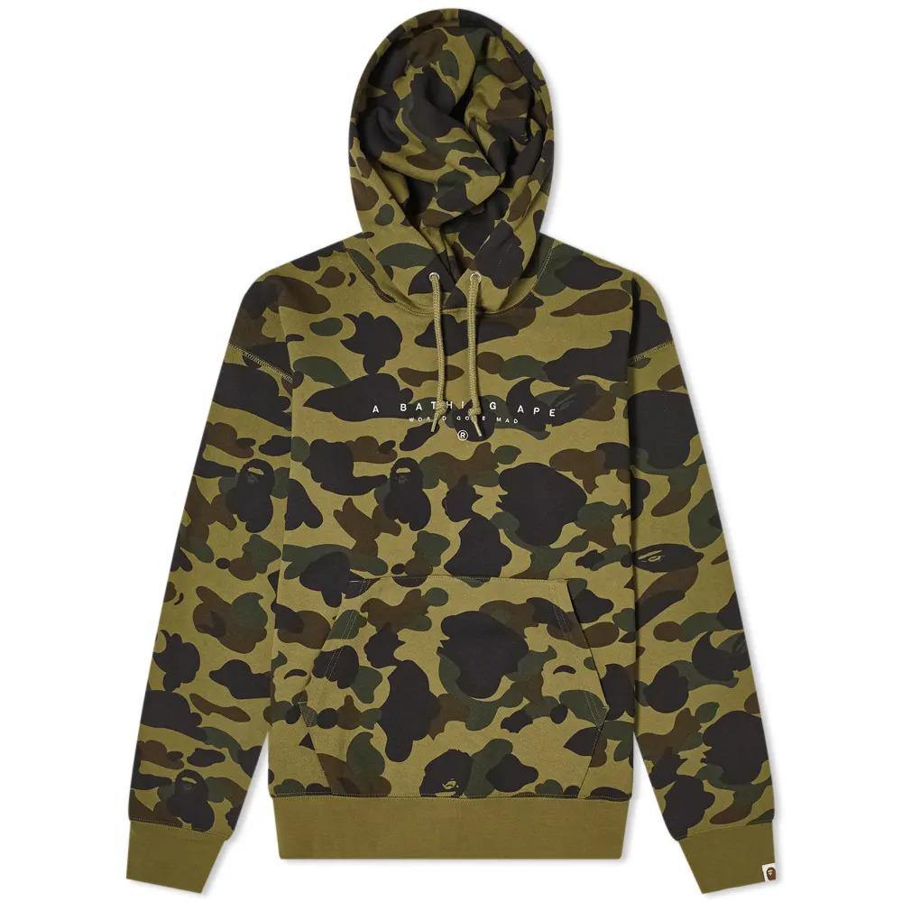 Bape 1ST CAMO Green PULLOVER Hoodie - Hypepoint.ca