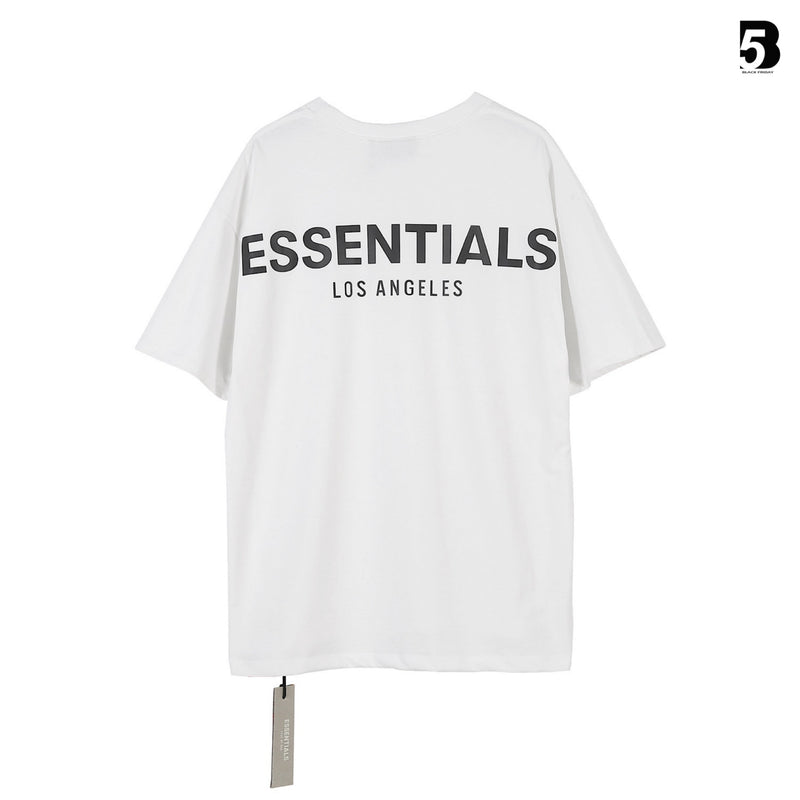 Essentials Los Angeles Black Logo White Tee