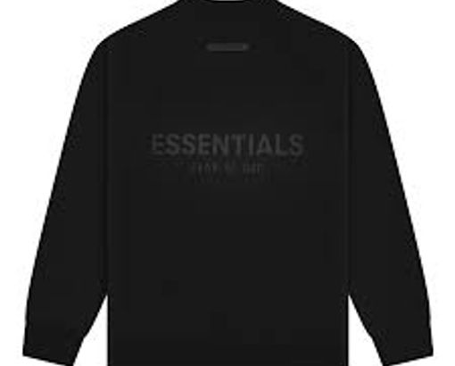 Essentials Crewneck Black Back Logo